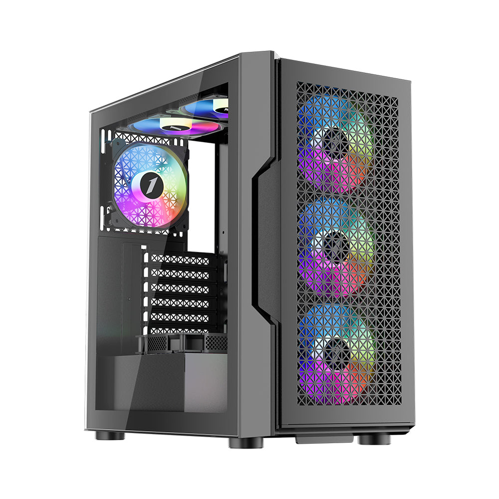 1st player Casing T7 ARGB Mid-Tower ATX Black 4 Pre installed Fan 1st player Casing T7 ARGB Mid-Tower ATX Black 4 Pre installed Fan